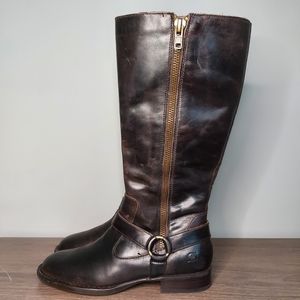 BOC Born Knee High Pebbled Leather Tall Black Boots Women’s Size 8.5 M Zipper